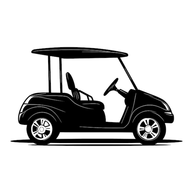 Vettore della silhouette della macchina da golf