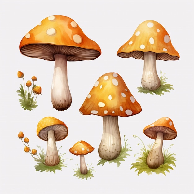 vettore di funghi isolato