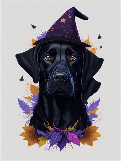 vettore di Halloween nero del cane