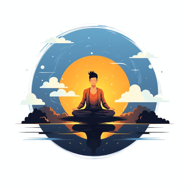 Vettore di illustrazione di fitness del Mindfulness Center