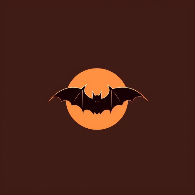 vettore di logo del pipistrello di colore piatto