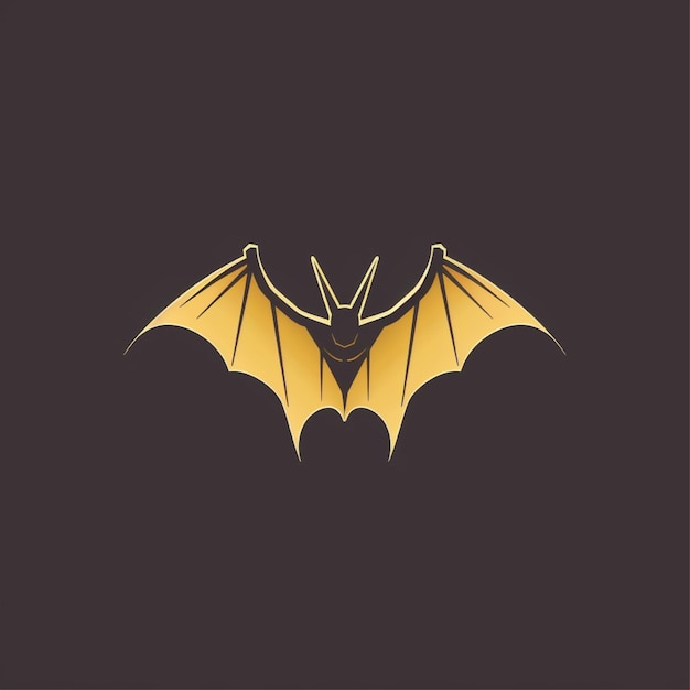 vettore di logo del pipistrello di colore piatto