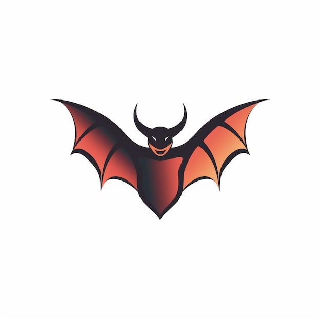 vettore di logo del pipistrello di colore piatto