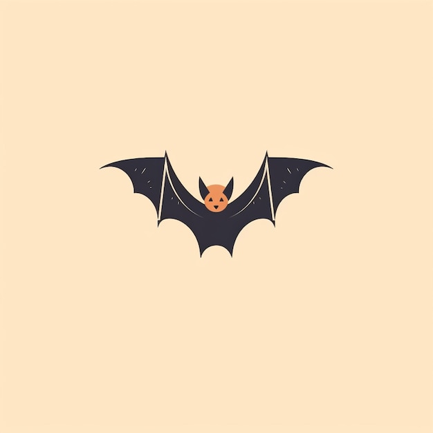 vettore di logo del pipistrello di colore piatto