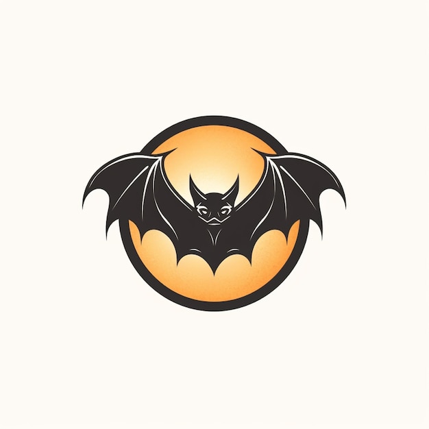 vettore di logo del pipistrello di colore piatto