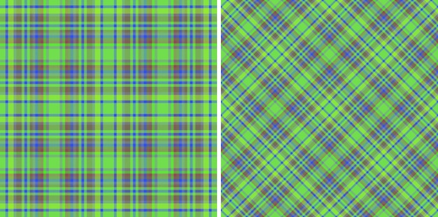 Vettore di tessuto tartan di trama plaid check con uno sfondo senza cuciture tessile