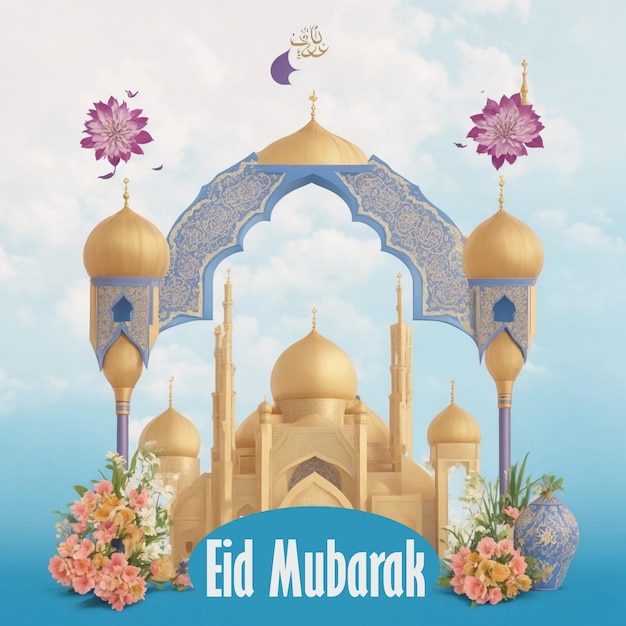 vettore eid mubarak islamico