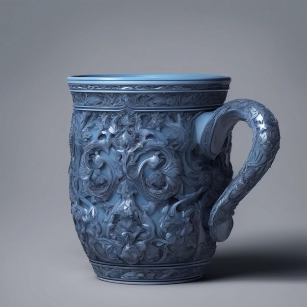 vettore mug blu isolato