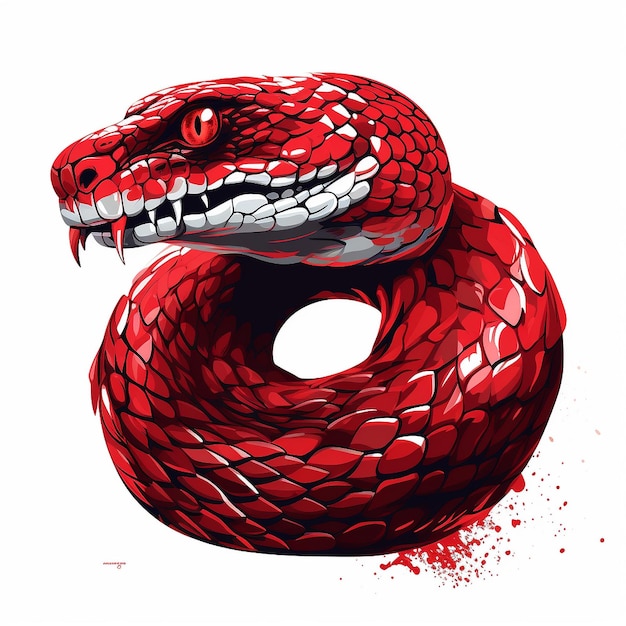 vettore serpente rosso