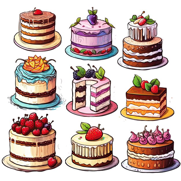 vettori di illustrazione cupcake