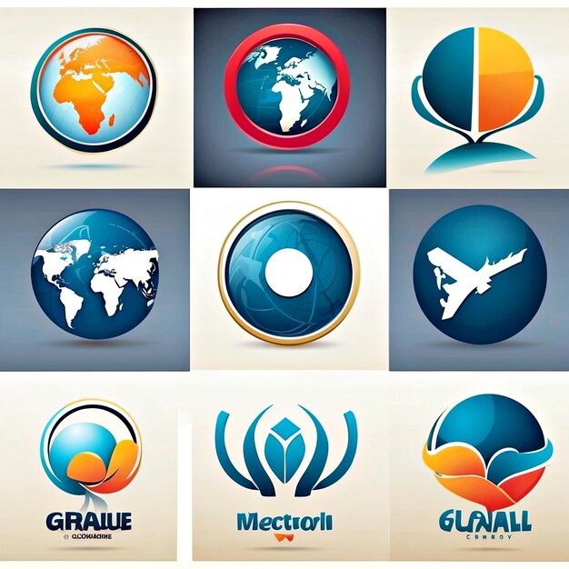 Vettori di logo aziendali globali