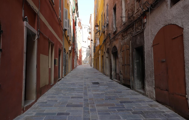 Via della città corsa Bastia Corsica, Francia