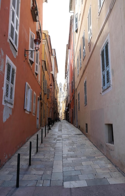 Via della città corsa Bastia Corsica, Francia