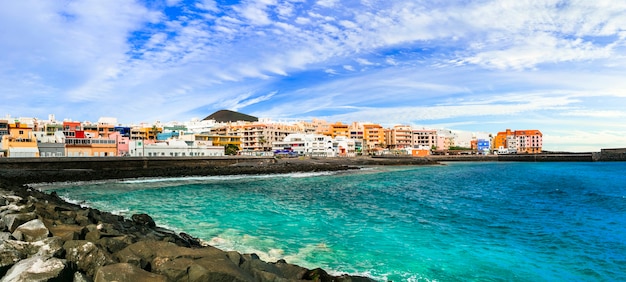 Viaggio a Tenerife - tranquilla cittadina costiera pittoresco Puertito de Guimar, Isole Canarie