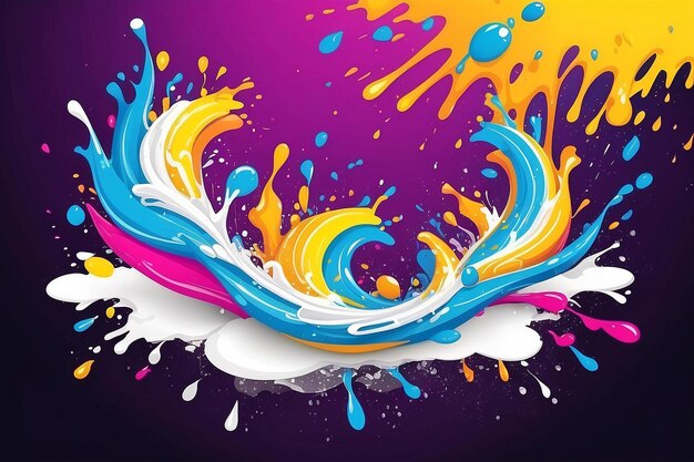 Viaggio in Thailandia Festival di Songkran spruzzo d'acqua colorato illustrazione vettoriale di design