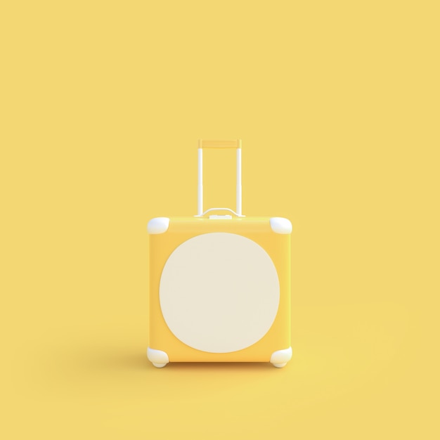Viaggio valigia giallo pastello