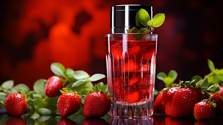 Vibrant Closeup of Fresh Ripe Strawberries with Water Droplets Highlighting Their Natural Juiciness