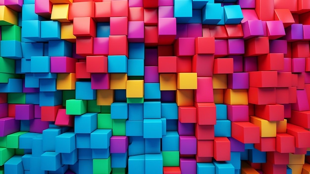 Vibrant Creations Blocchi di plastica multicolori ad alta risoluzione