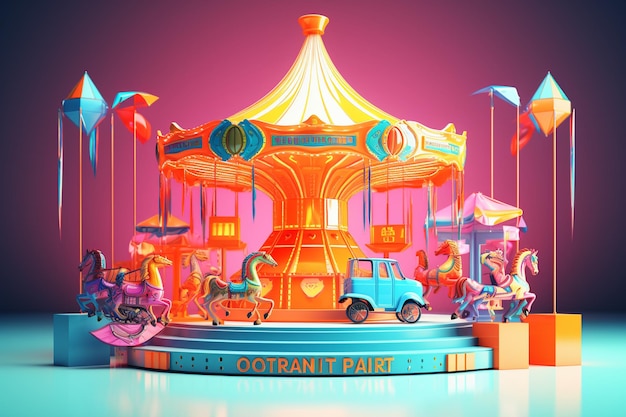 Vibrant Cyber Monday sale carousel post con colore 00738 00