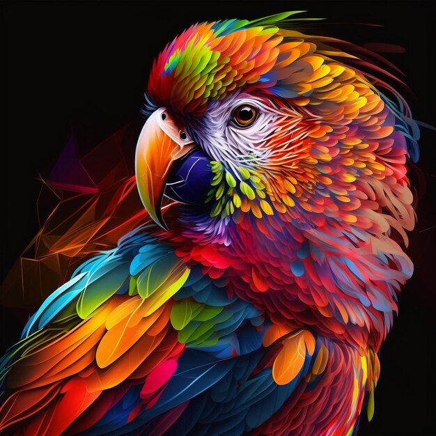 Vibrant Fantasy Parrot IA generativa