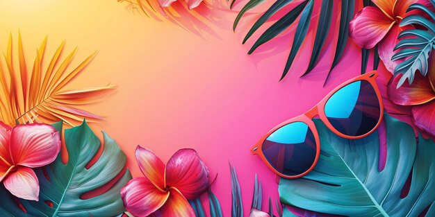Vibrant Geometric Summer Banner promozionale di sfondo Design concettuale per il divertimento estivo