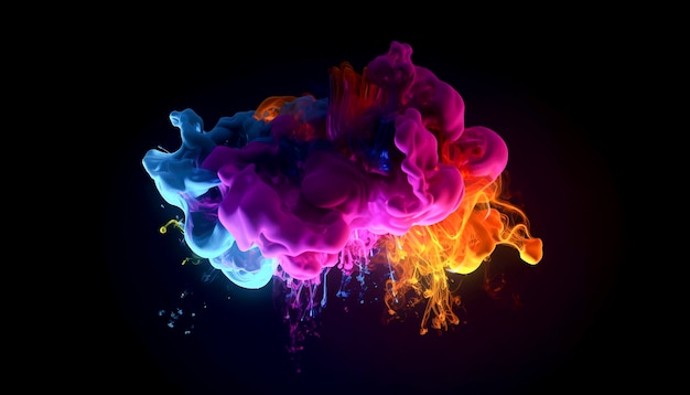 Vibrant Paint Explosion: un'esplosione di creatività colorata creata con la tecnologia Generative AI