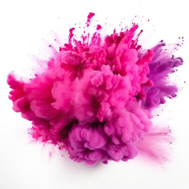 Vibrant Pink Holi Paint Color Powder Festival Generato dall'AI