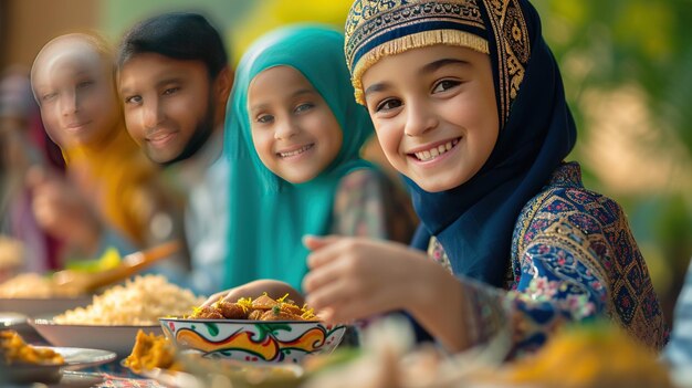 Vibrante celebrazione del Ramadan e dell'Eid Ul Fitr Foto di gioia festiva