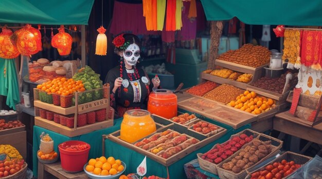 Vibrante Dia de los Muertos