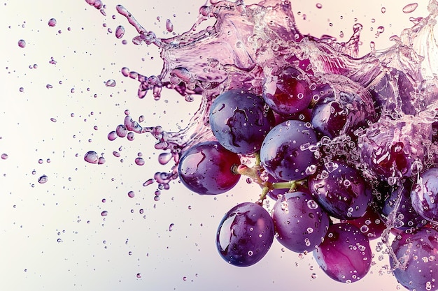 Vibrante primo piano di uva fresca e succosa Fotografia macro dettagliata che mostra la dolcezza