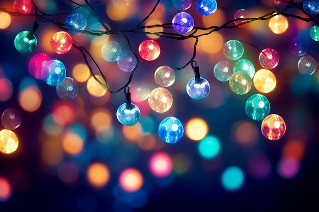 Vibranti luci bokeh di Natale