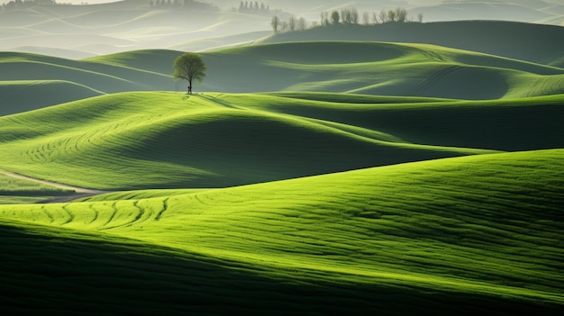 Vibranti paesaggi toscani Fotografia retroilluminata con tessuti fluenti