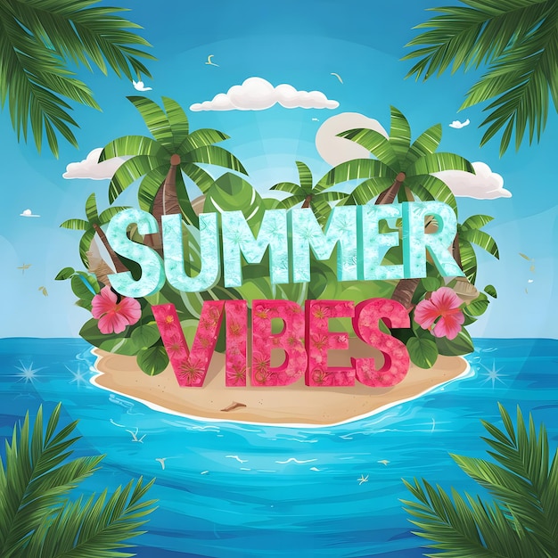 Vibrazioni estive Illustrazione di scorte per le vacanze