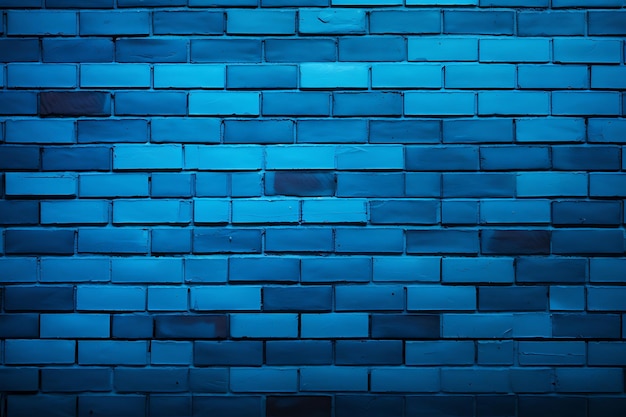 Vibrazioni tranquille Sfondo blu del muro di mattoni
