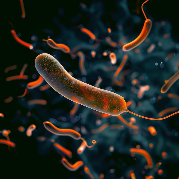 Vibrio Cholerae in primo piano