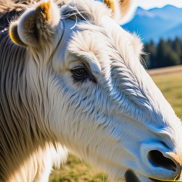 Vicino al bufalo bianco