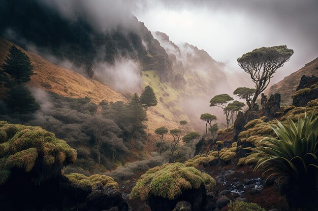 Vicino alla foresta pluviale mozzafiato di Fanal Madeira