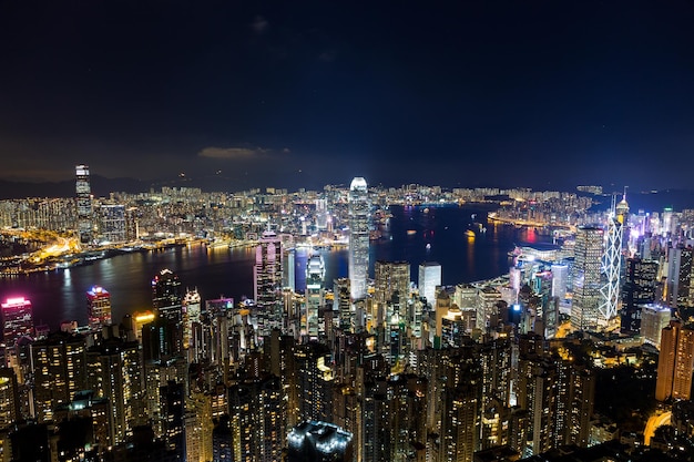 Victoria Peak, Hong Kong 22 giugno 2016:- Hong Kong di notte