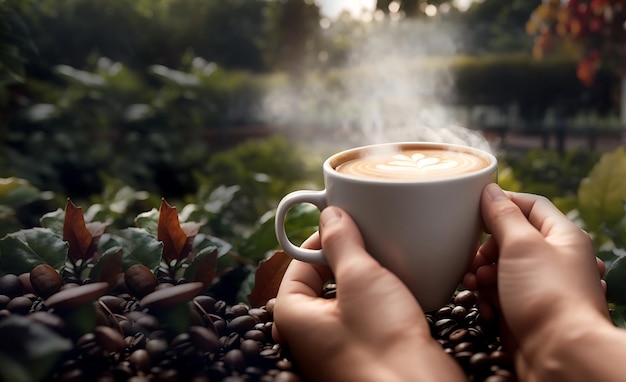 Viene generata una deliziosa tazza di caffè caldo