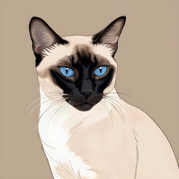 viene mostrato un gatto con gli occhi blu e il naso nero