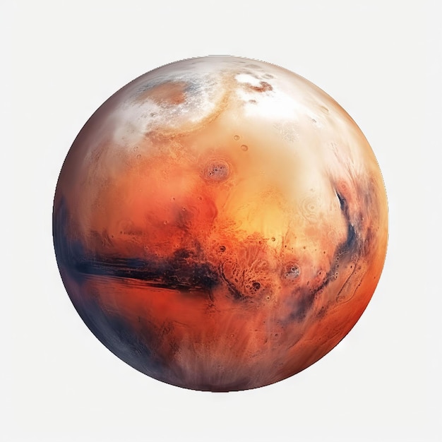 Viene mostrato un pianeta rosso con sopra la parola mars.