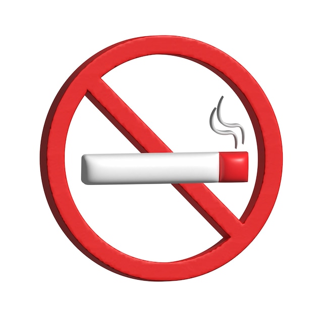 vietato fumare su sfondo bianco