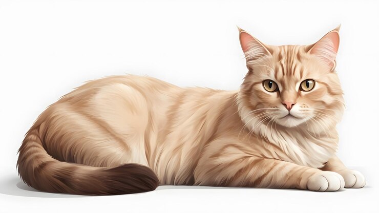 View of adorable Cute domestic domestic cat