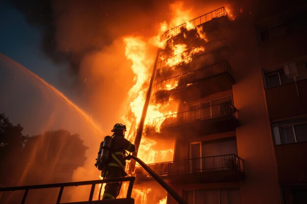 Vigili del fuoco in azione