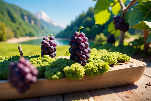 Vigneto viti vino vino frutta sfondo sfondo bellissimo paesaggio ambientale