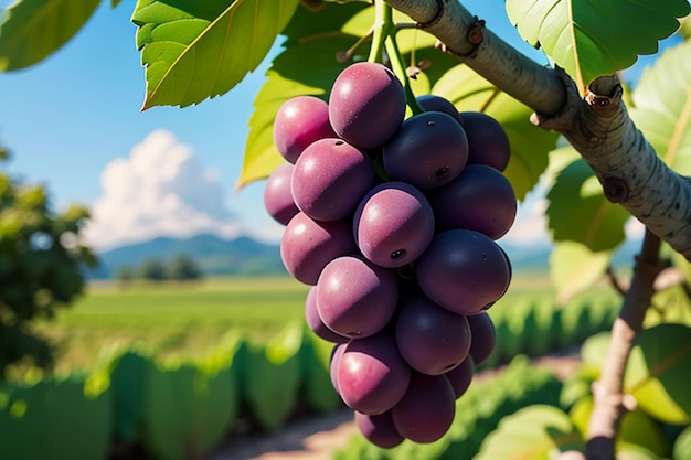 Vigneto viti vino vino frutta sfondo sfondo bellissimo paesaggio ambientale