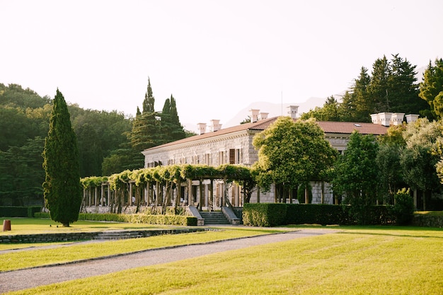 Villa milocer immersa nel verde degli alberi montenegro