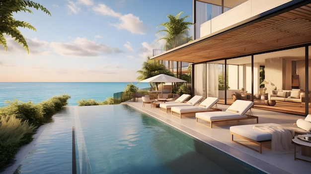 Villa Oceanfront Haven con finestre a soffitto e piscina privata