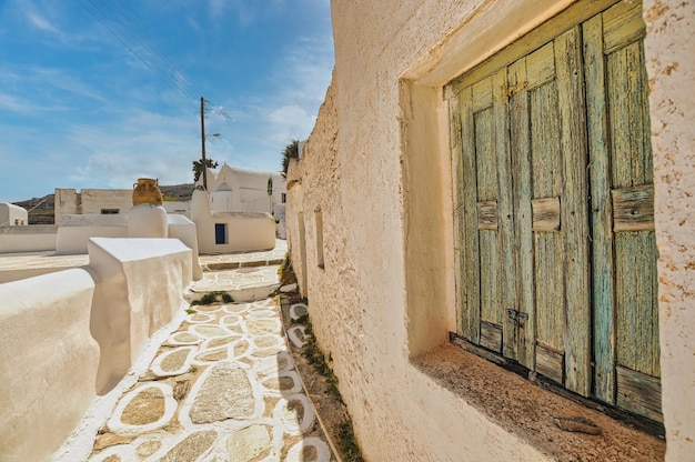 Villaggio di Chora nell'isola di Sikinos in Grecia