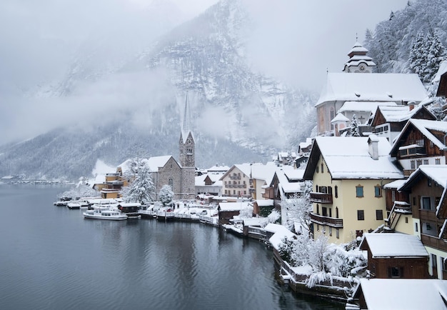 Villaggio di Hallstat in Austria